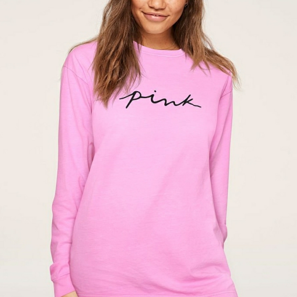 Pink Campus Long Sleeve Tee